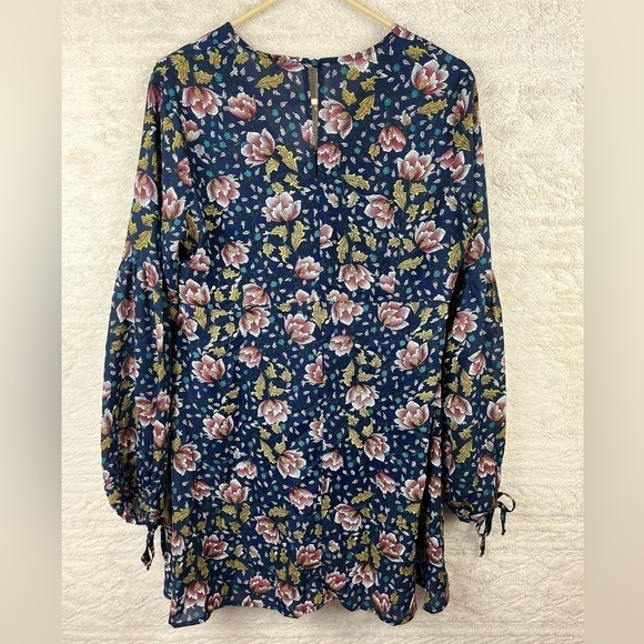 UMGEE Floral Boho Mini Dress Small Cottagecore Prairie - Picture 12 of 14